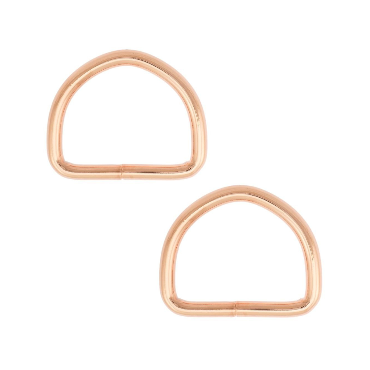 Halbrundringe / D-Ringe Metall - 2 Stück ca. 40 mm - roségold