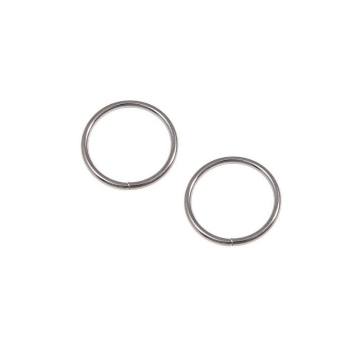 O-Ring Rundring Metall 2 Stück - silber