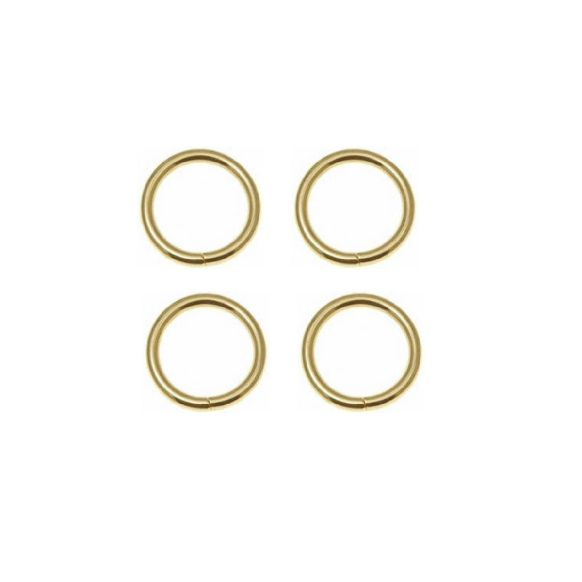 O-Ring Rundring Metall 4 Stück - gold