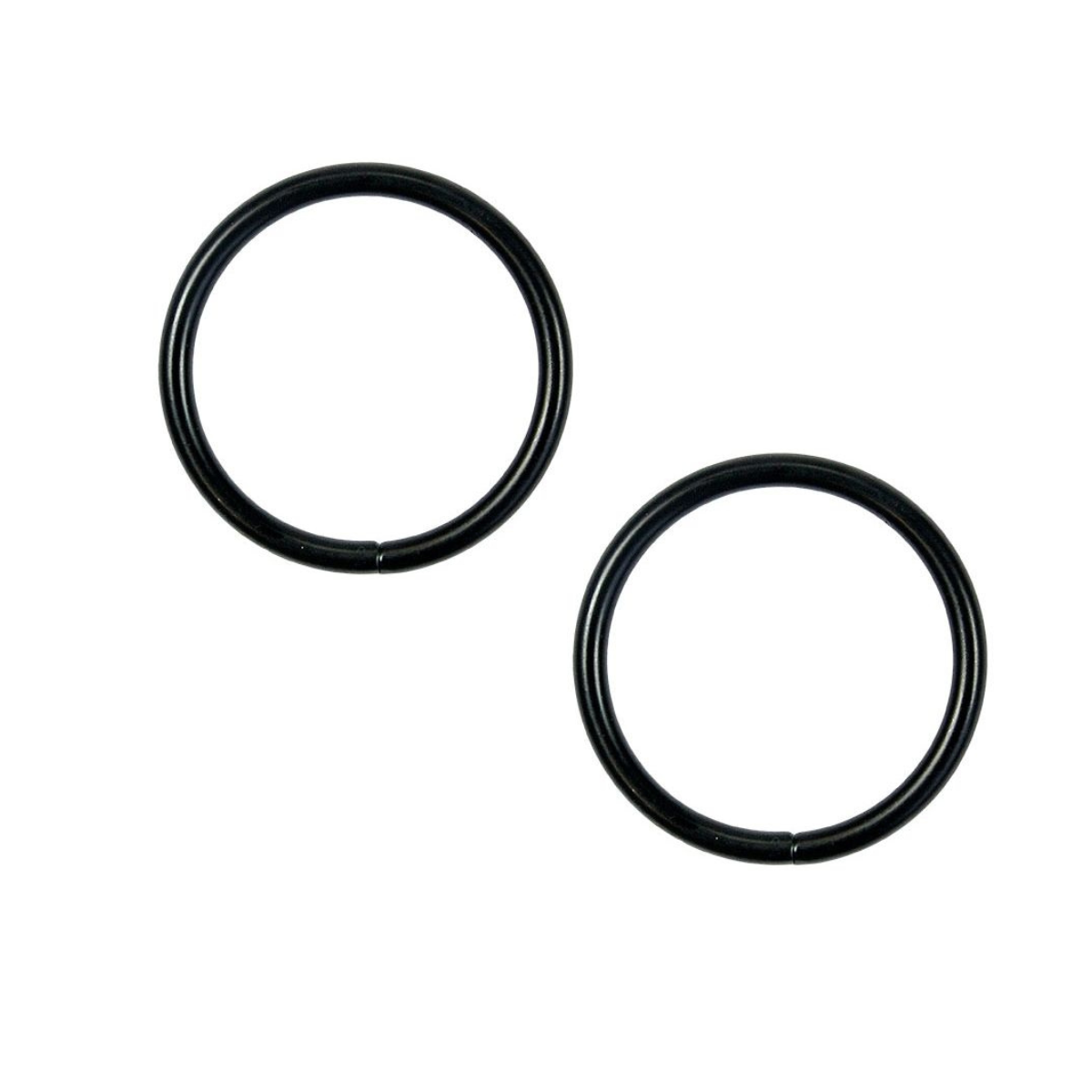 O-Ring Rundring Metall 2 Stück - schwarz matt