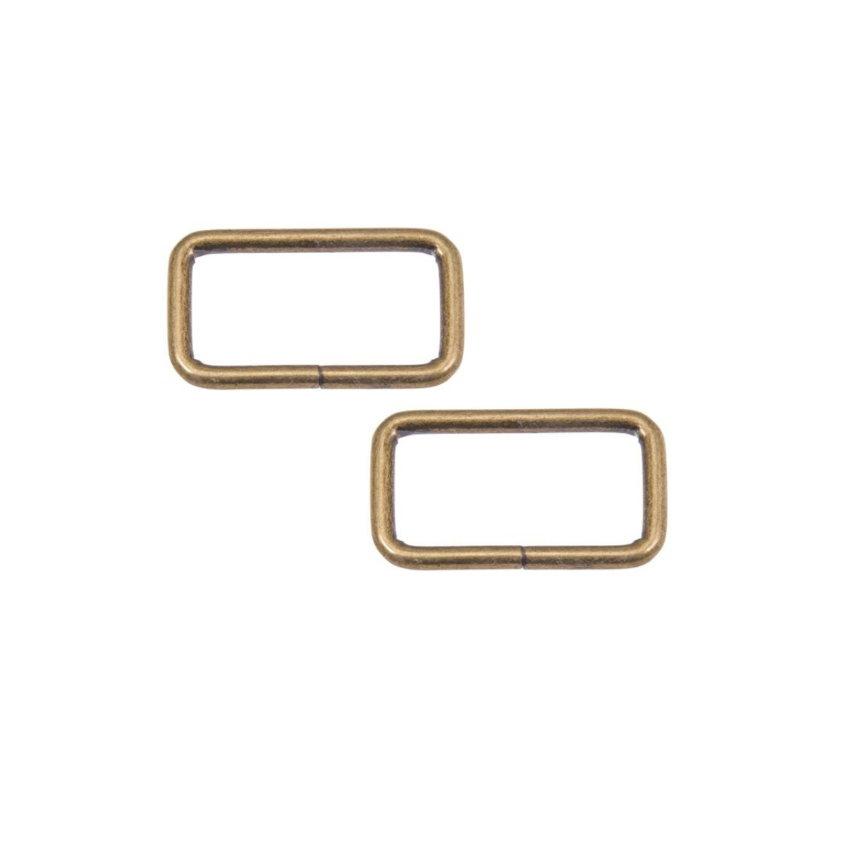 Taschenschlaufen vierkantig Metall 2 Stück - altgold