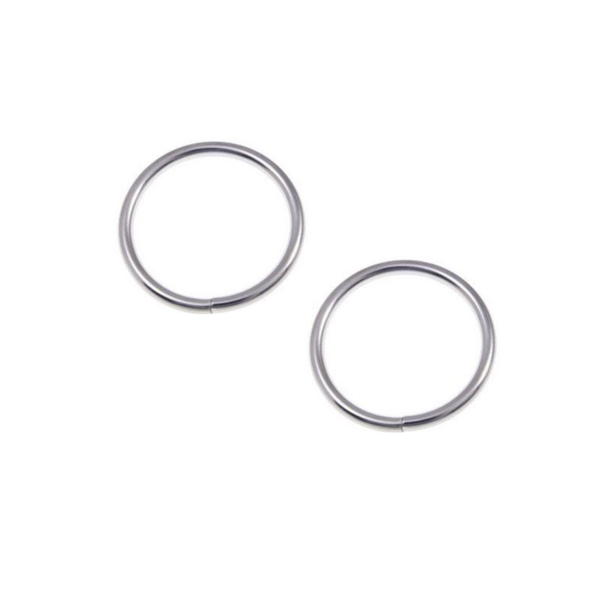 O-Ring Rundring Metall 2 Stück - silber