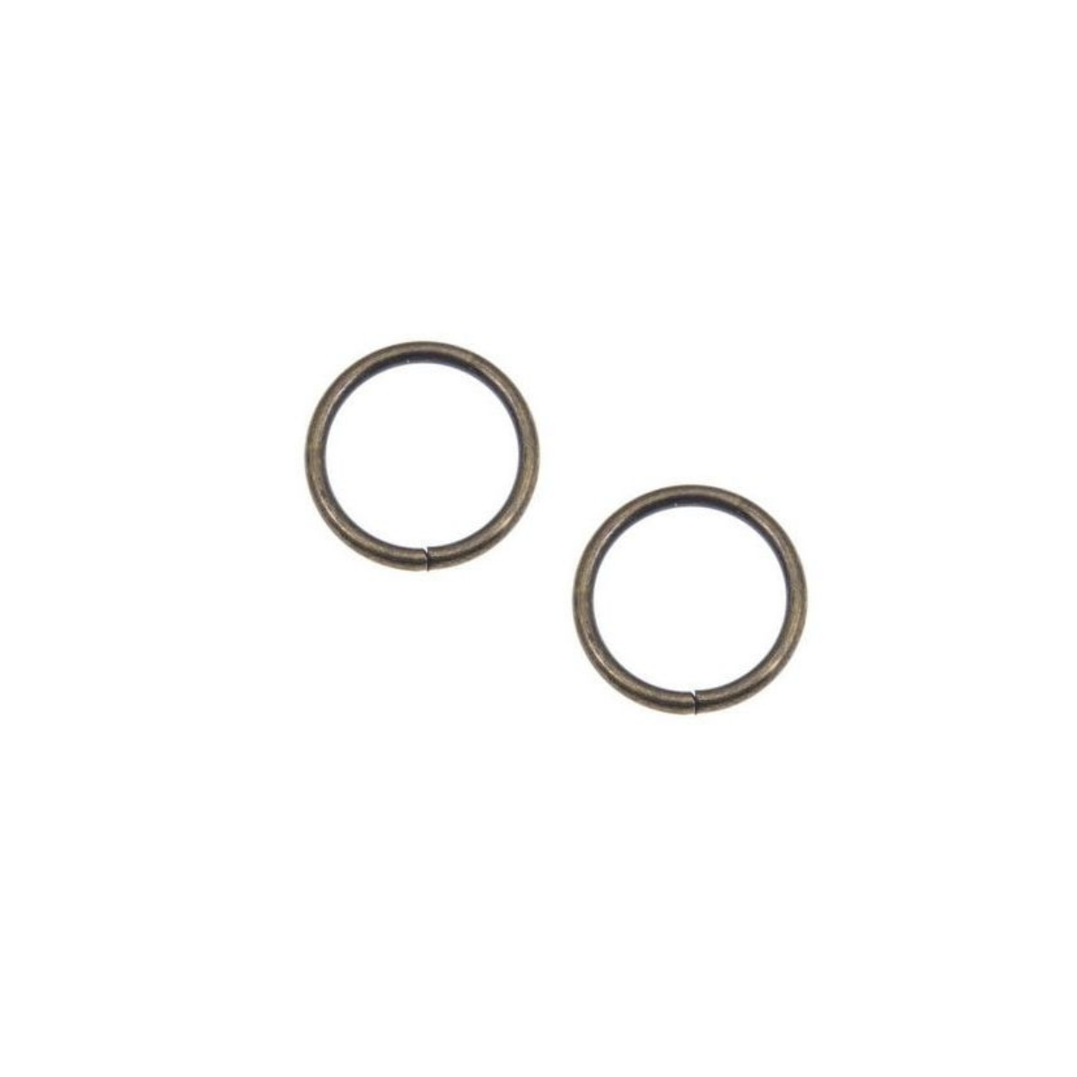 O-Ring Rundring Metall 2 Stück - altgold