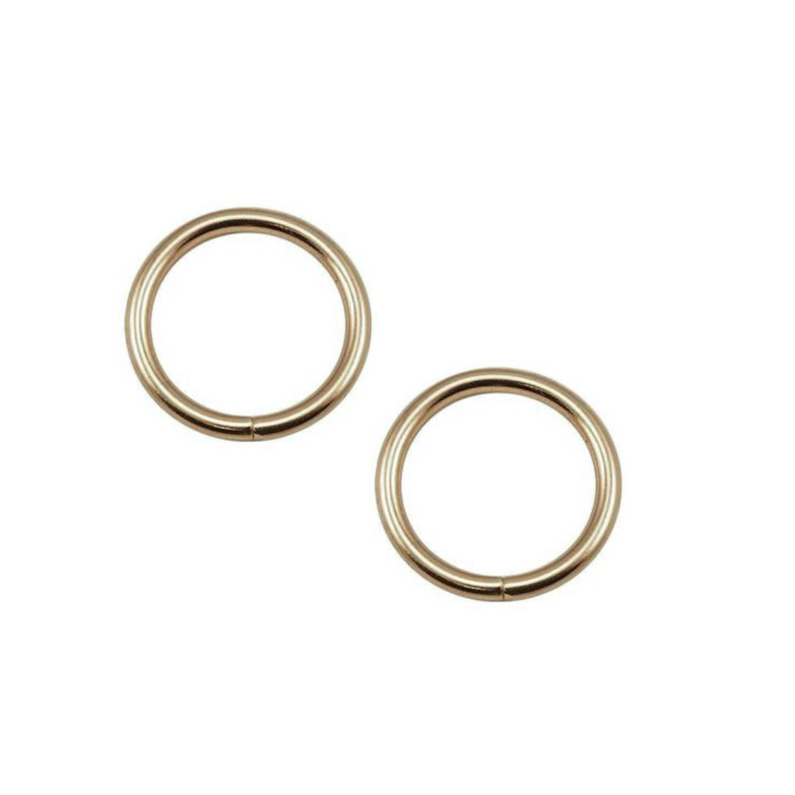 O-Ring Rundring Metall 2 Stück - gold