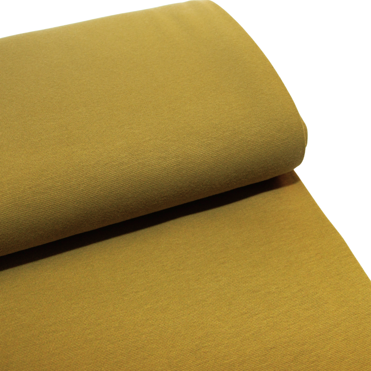 Glattes Bündchen im Schlauch Bio  - uni - moosgrün