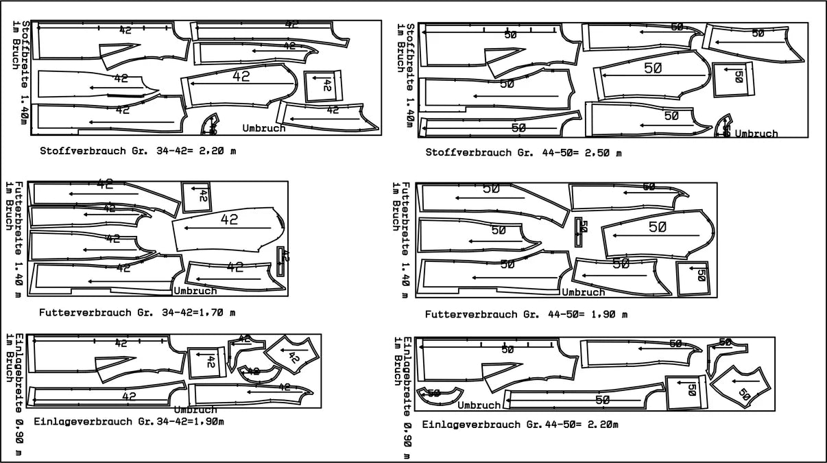 Papierschnittmuster Premium Kurzmantel Ebony