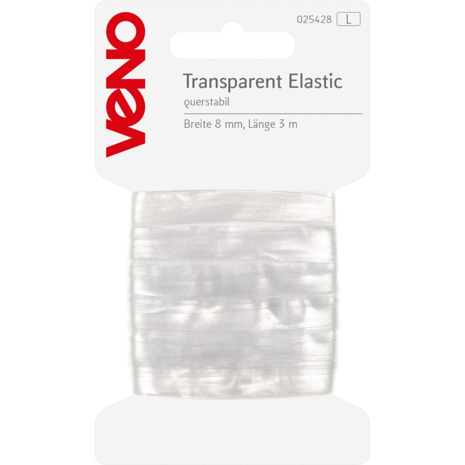 Elastic SB 8mm x 3m Coupon - transparent