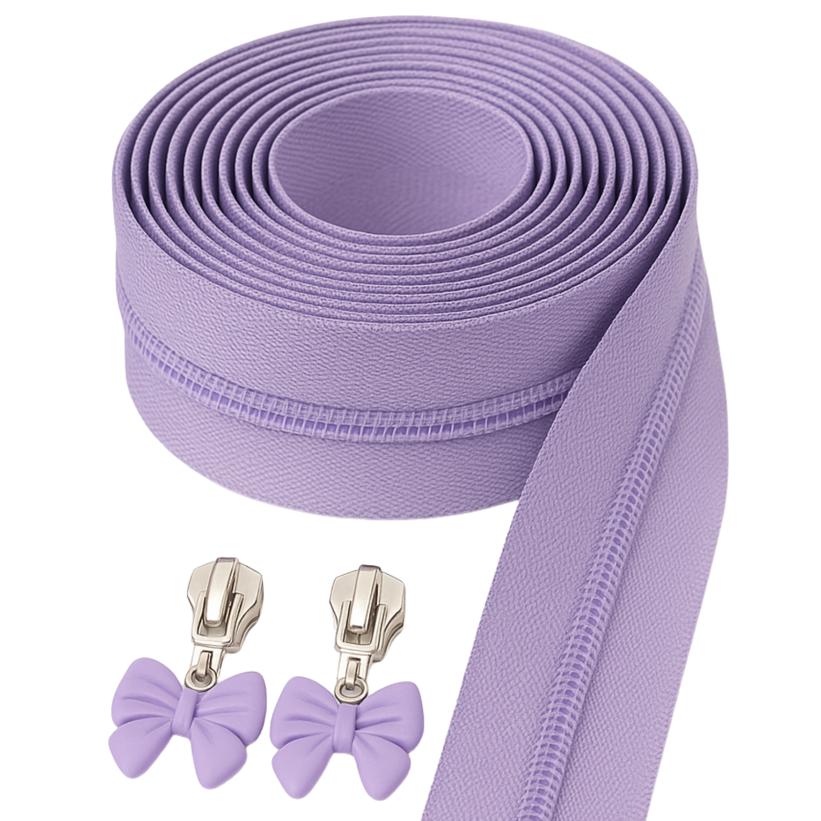 Endlosreißverschluss + Schieber mit Schleife