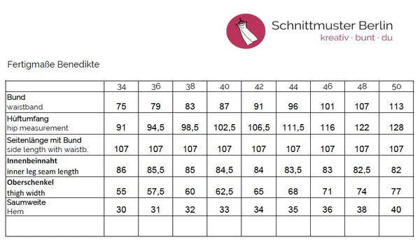 Papierschnittmuster Jeanshose Benedikte