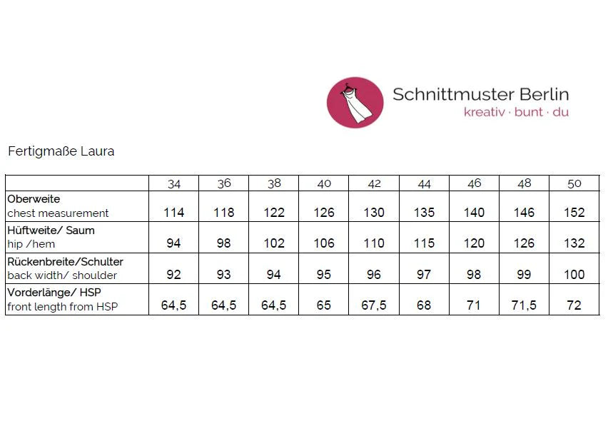Papierschnittmuster Strickjacke Laura