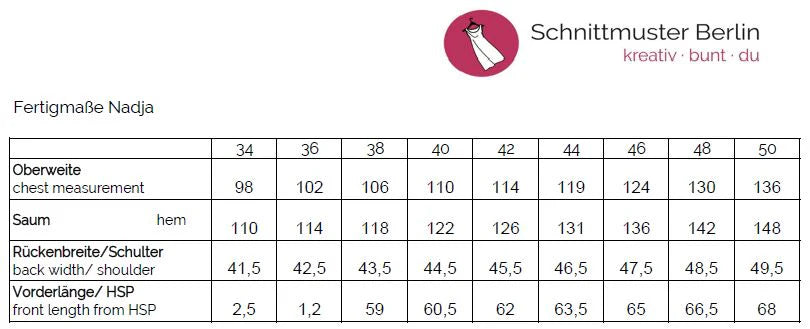 Papierschnittmuster Premium Jacke Nadja