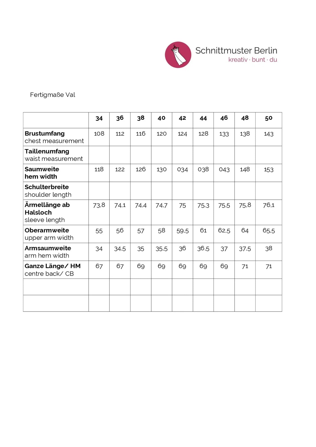 Papierschnittmuster Premium Cabanjacke Val