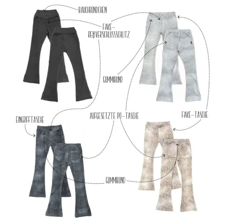 Papierschnittmuster - Flared Legs