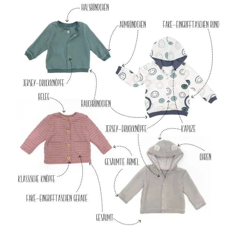 Papierschnittmuster - Happy Baby Jacke