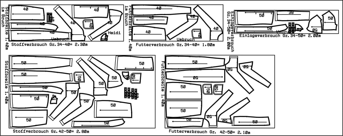Papierschnittmuster Premium Kurzmantel Heidi