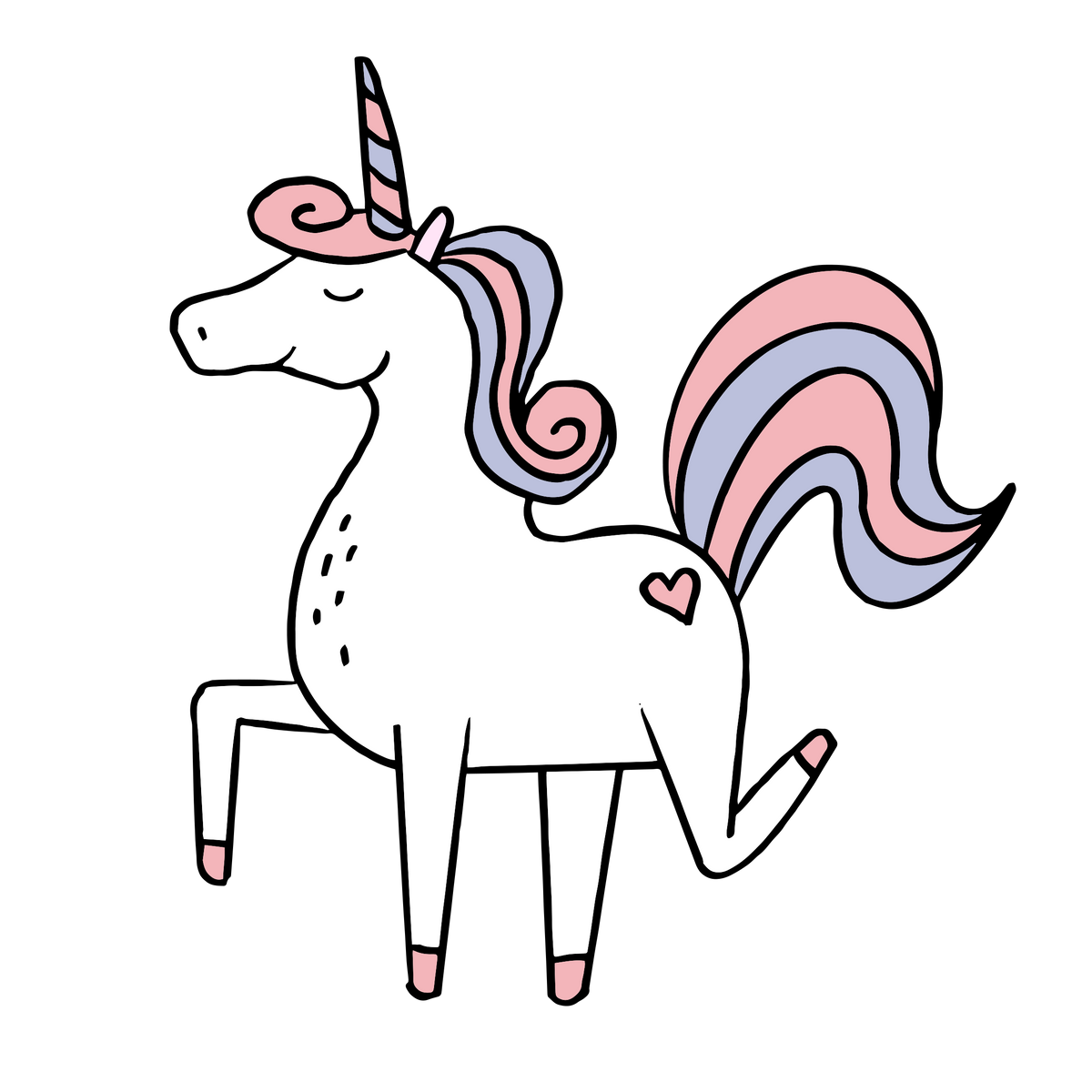 Bügelbild Applikation - Katzengold Design Floral Unicorn - Einhorn