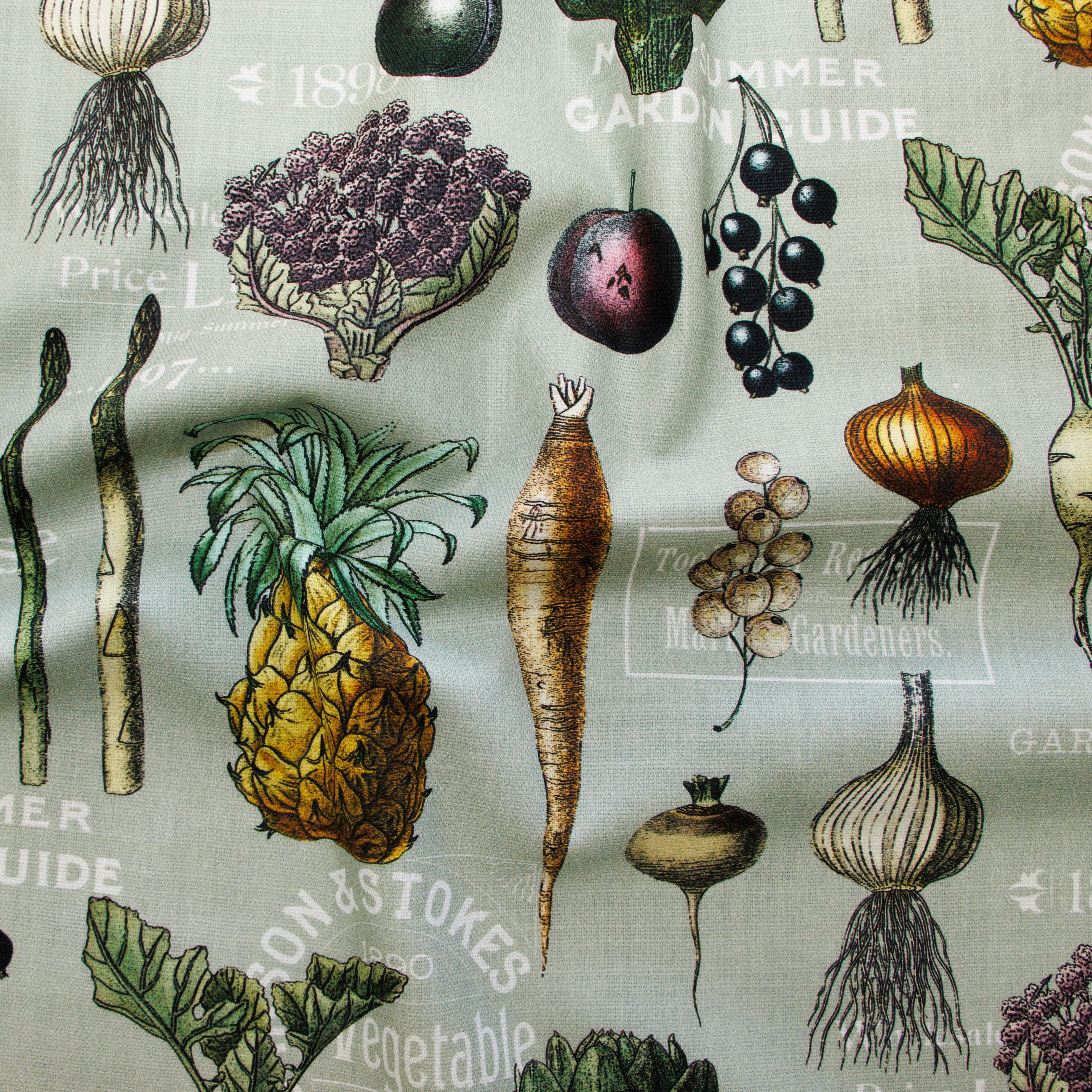 Dekostoff Half-Panama - Gemüsegarten - mint