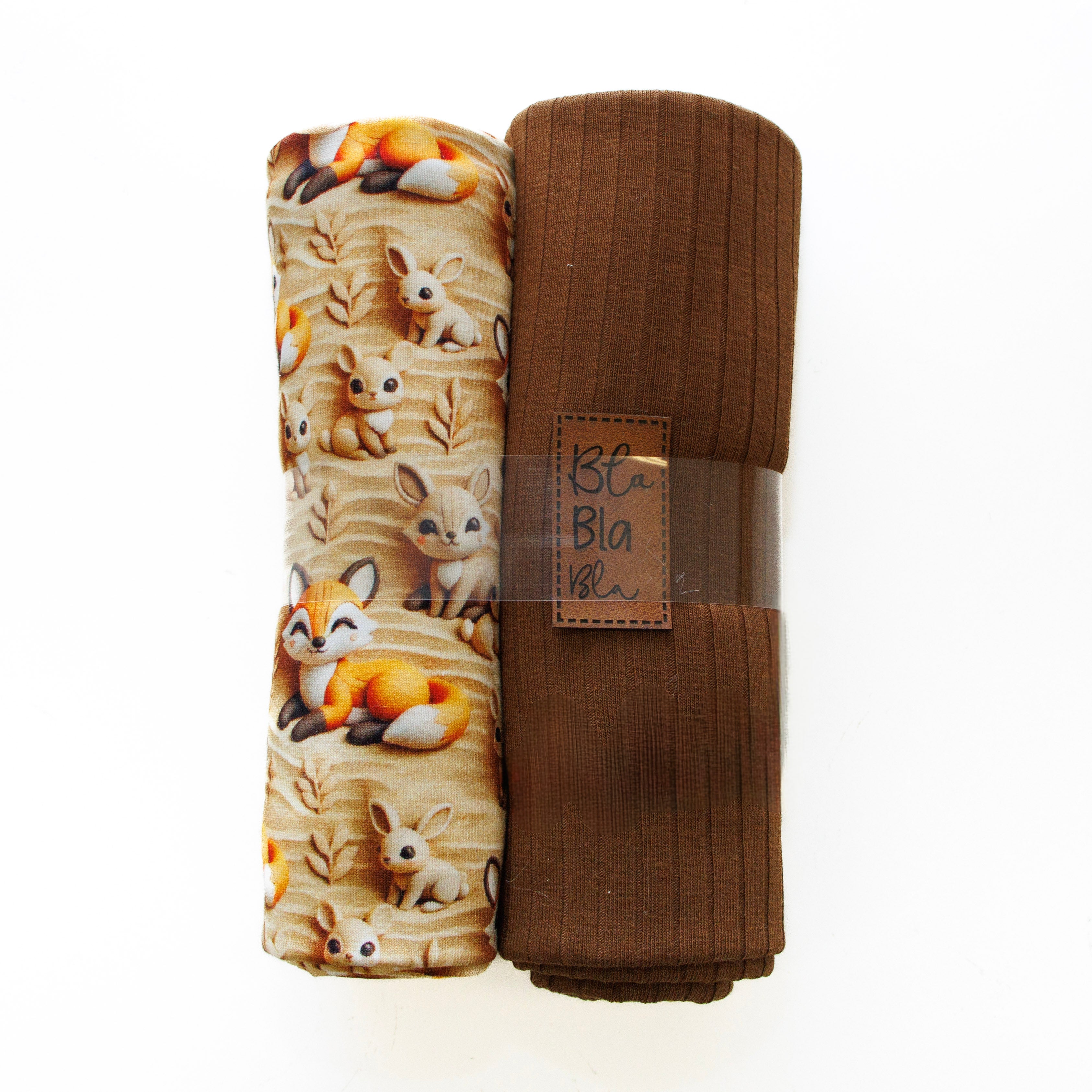 Jersey Stoffpaket + Label- süße Waldtiere