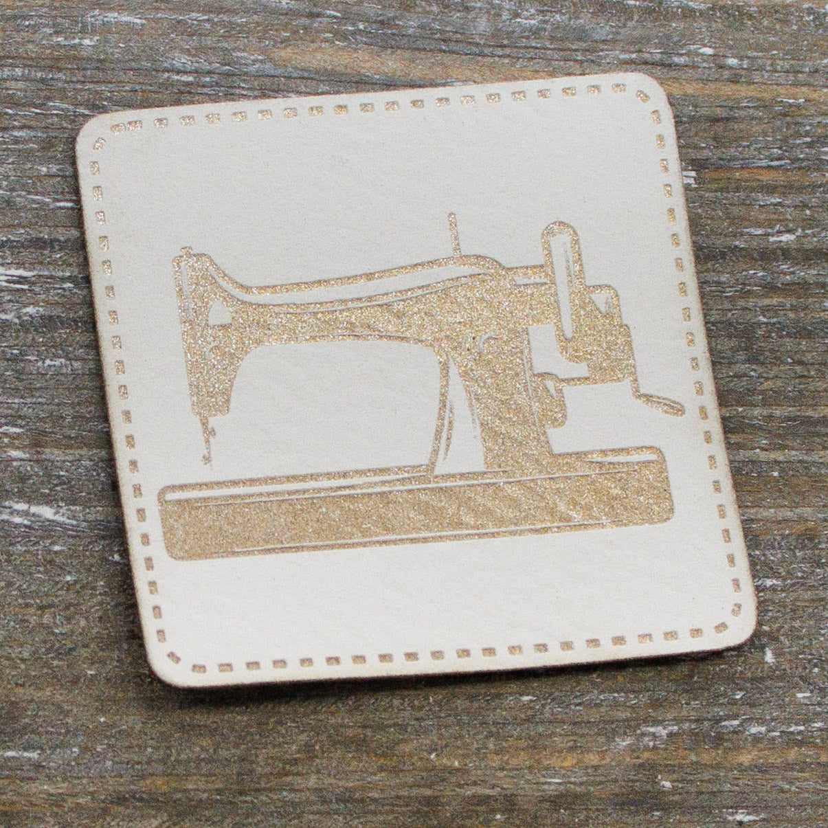 Label Kunstleder KDS - Nähmaschine