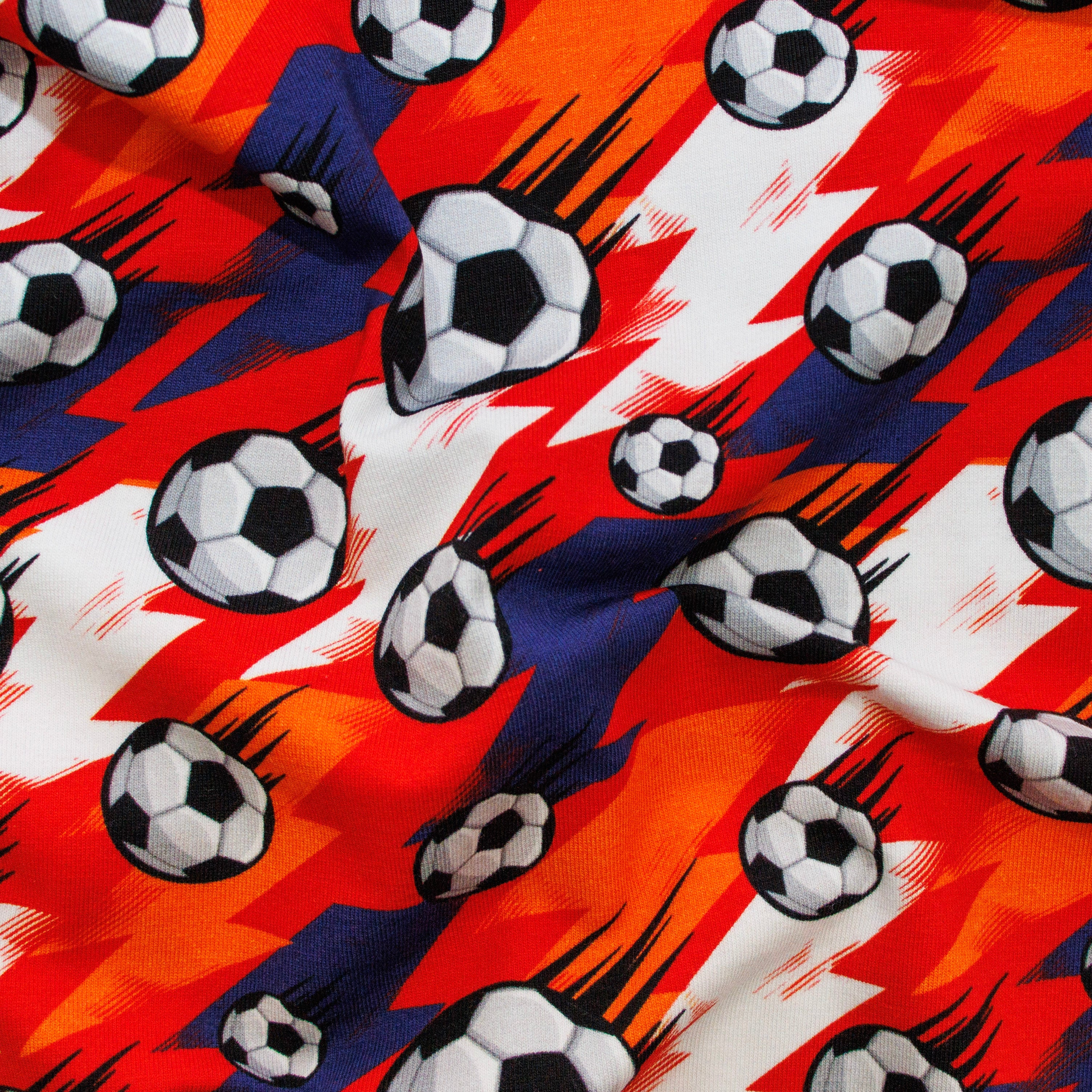 Jersey Digitaldruck - Fußbälle - rot - orange