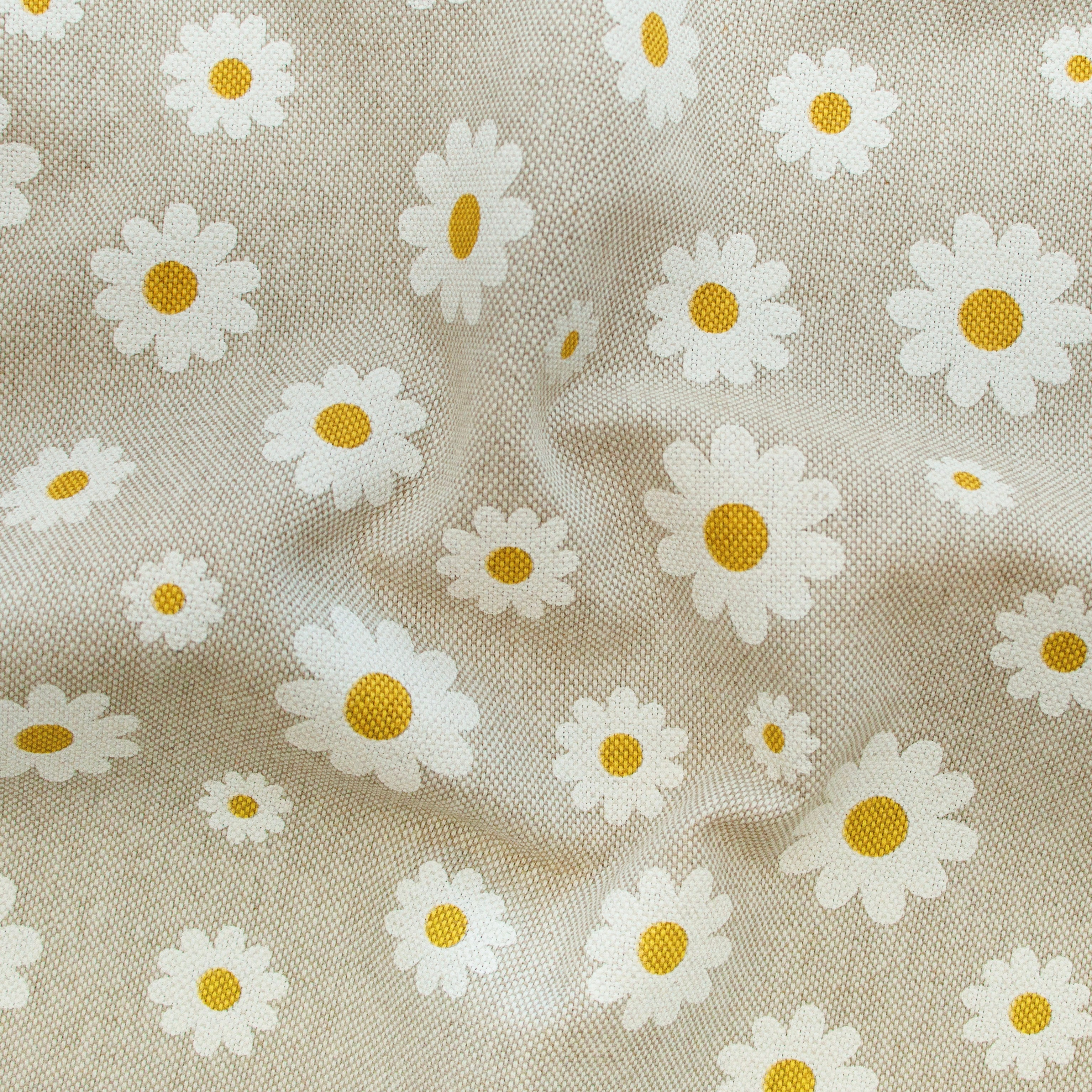 Dekostoff Half-Panama - Gänseblümchen - sand