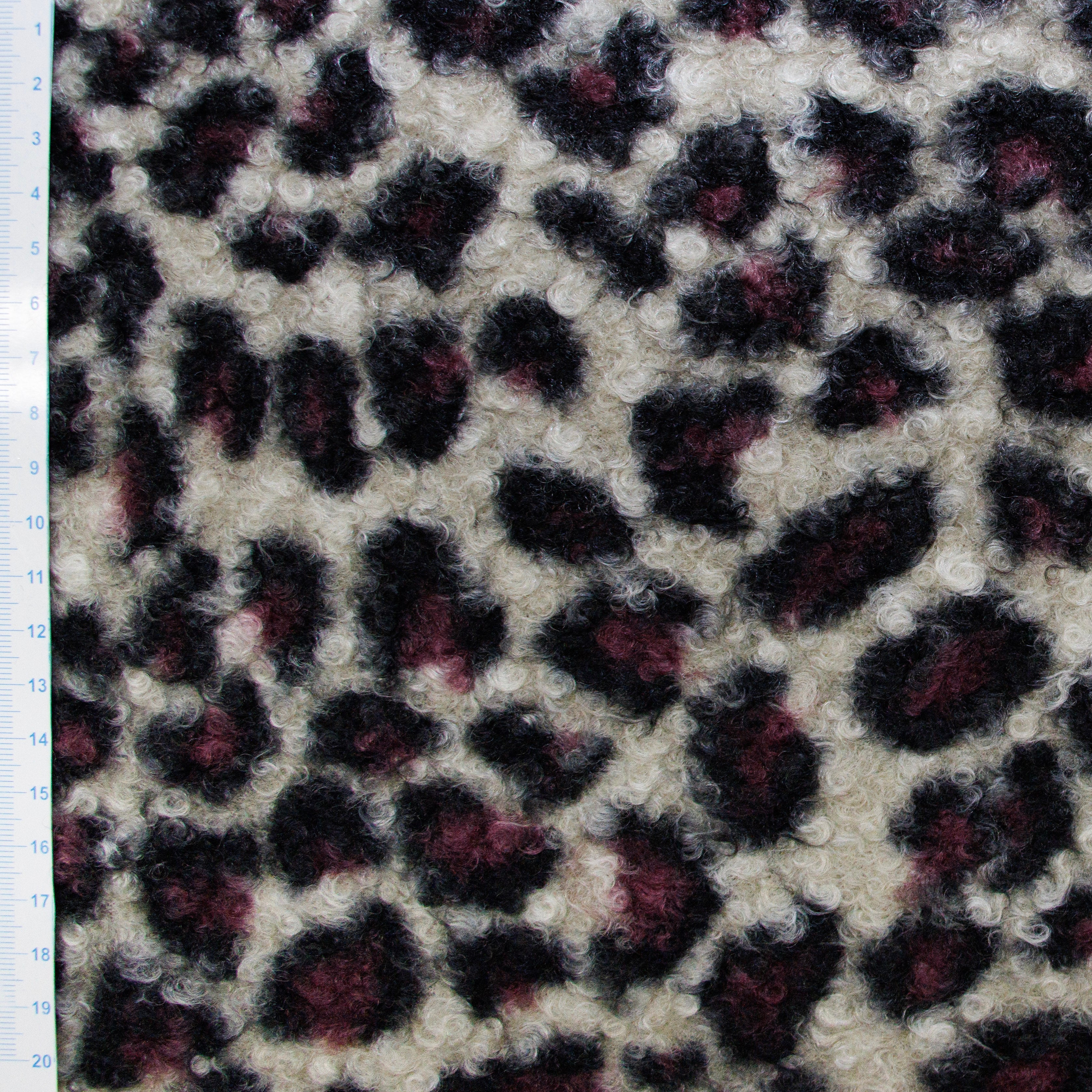 Bouclé Mantelstoff - Leo Animalprint
