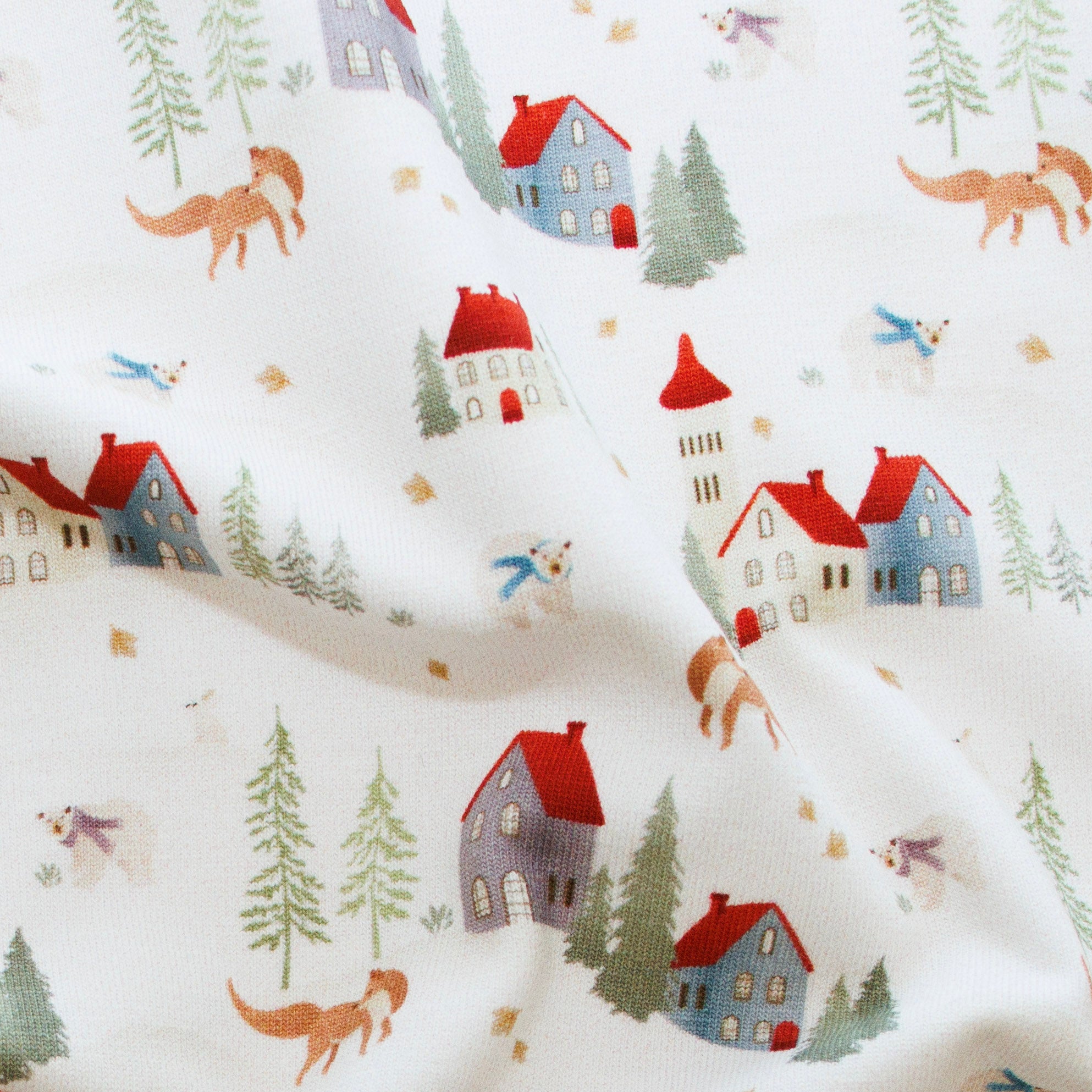 Jersey Baumwolle - Am Waldesrand - weiß