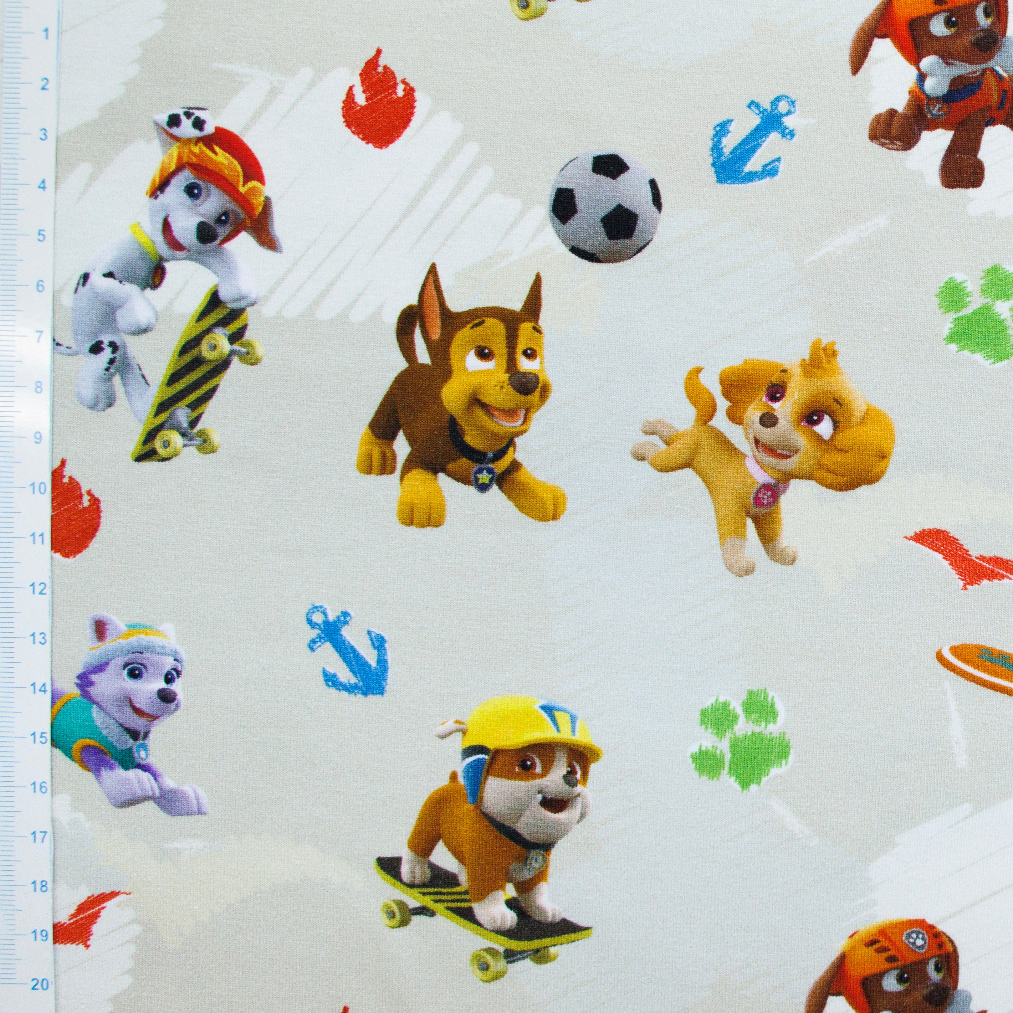 Jersey Digitaldruck - Paw Patrol - beige