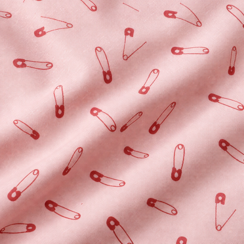 Angerauter Sweat Avalana - Sicherheitsnadeln - rosa