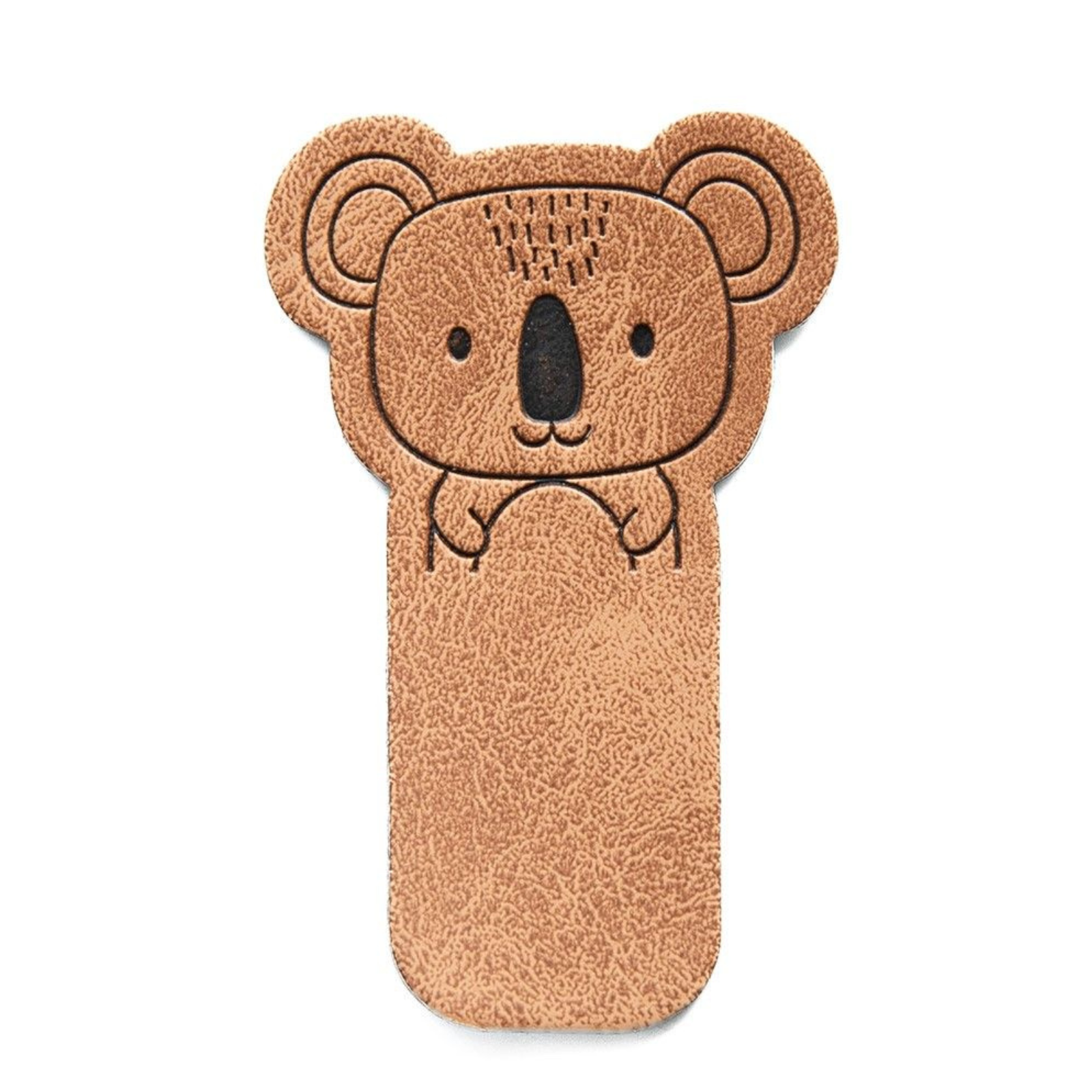 Jessy Sewing Kunstleder-Knick-Label "Koala" - braun