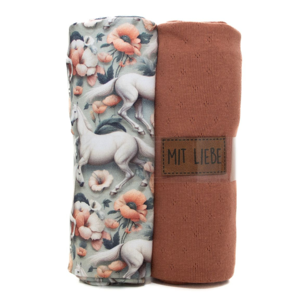 Jersey Stoffpaket + Label- Pferde