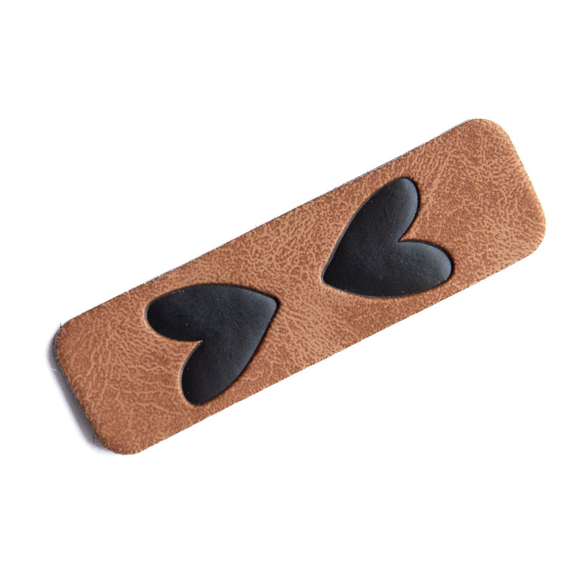 Jessy Sewing Kunstleder-Knick-Label "Herz" - braun