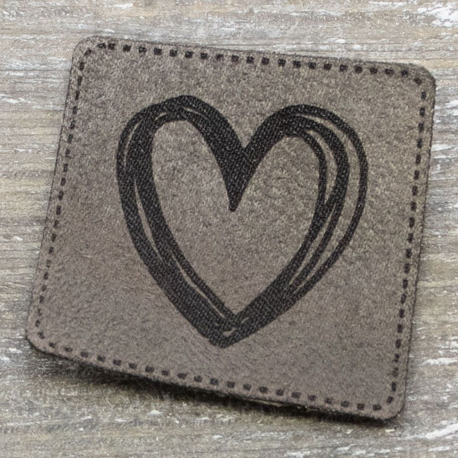 Label Kunstleder KDS - Herz