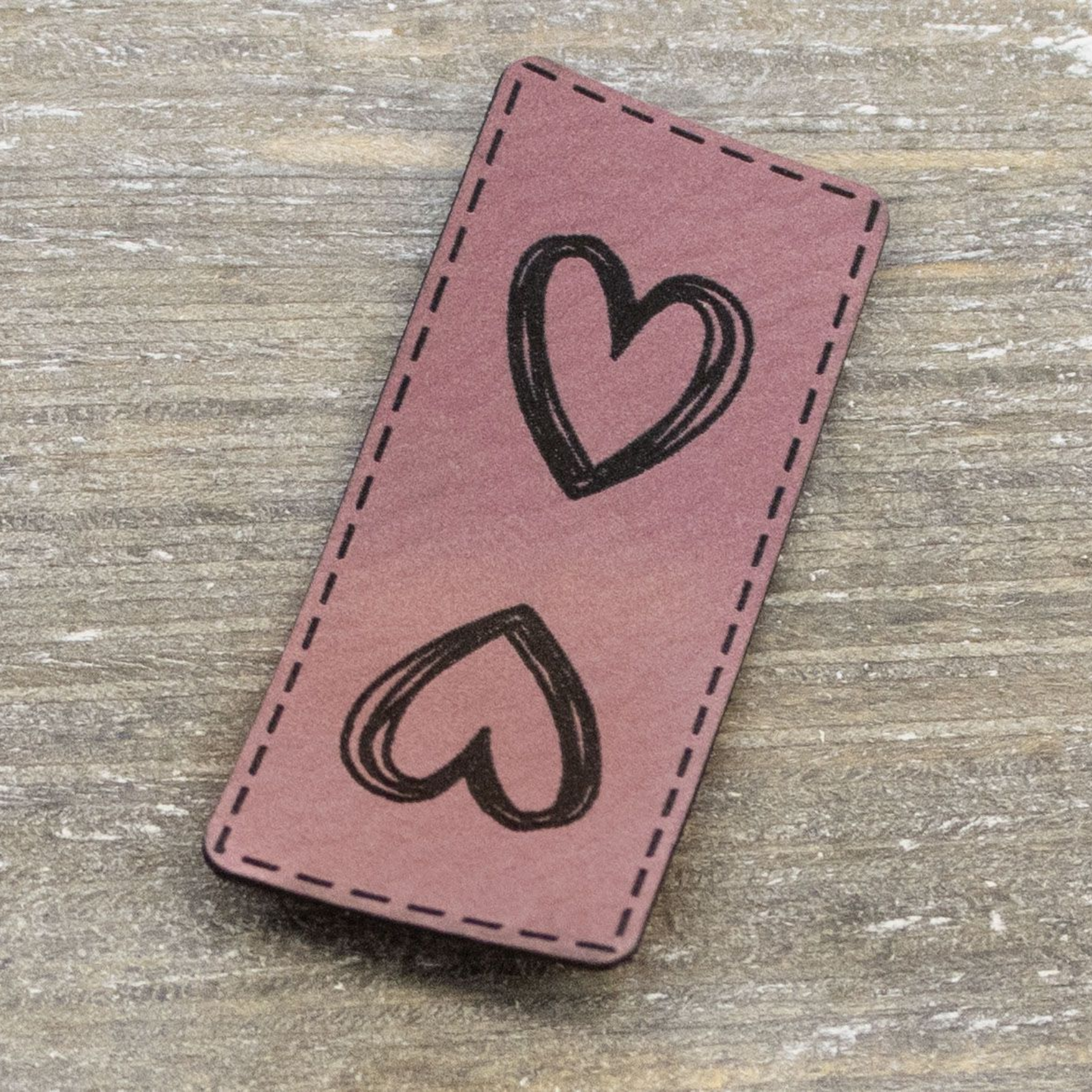 Label Kunstleder KDS - Herzen