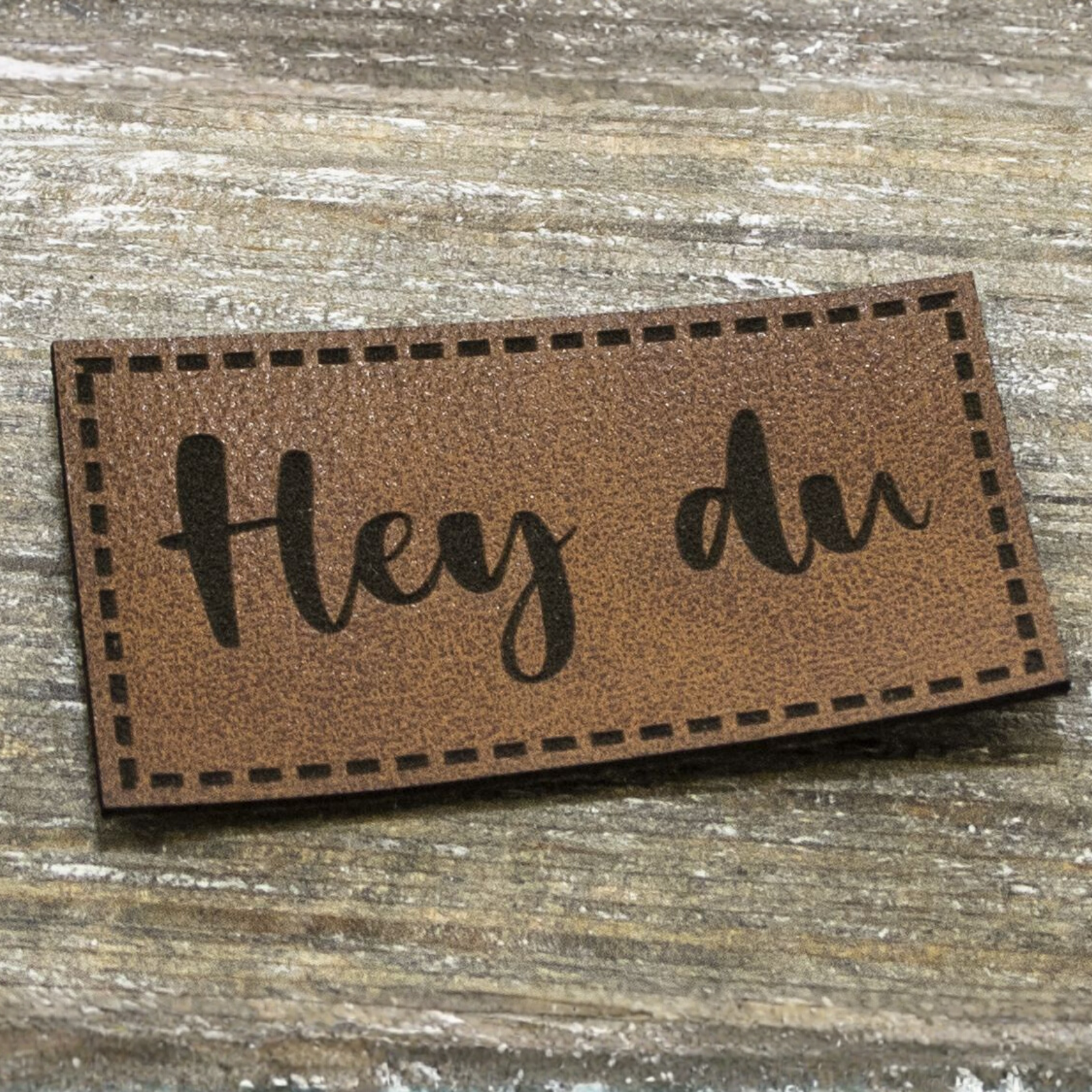 Label Kunstleder KDS - Hey du