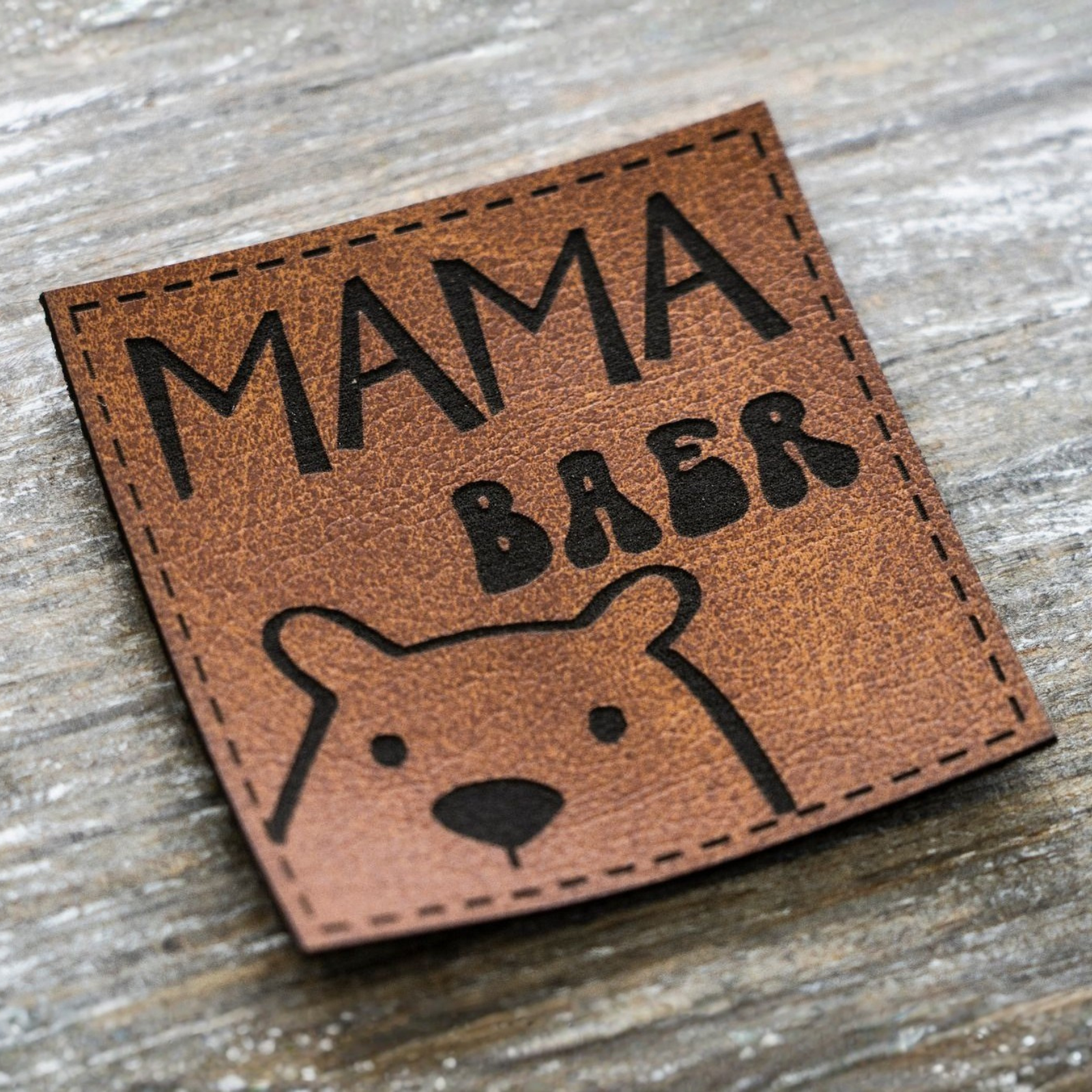 Label Kunstleder KDS - Mama-Bär