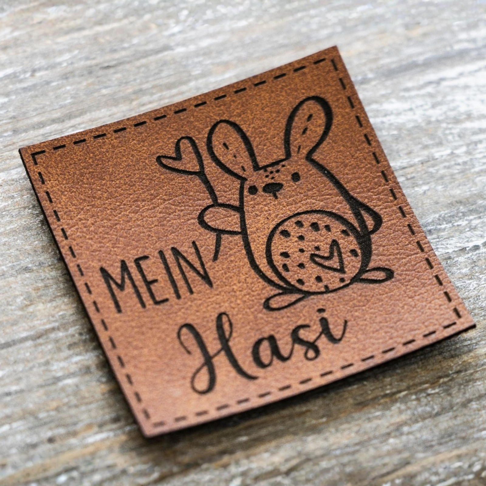 Label Kunstleder KDS - Mein Hasi