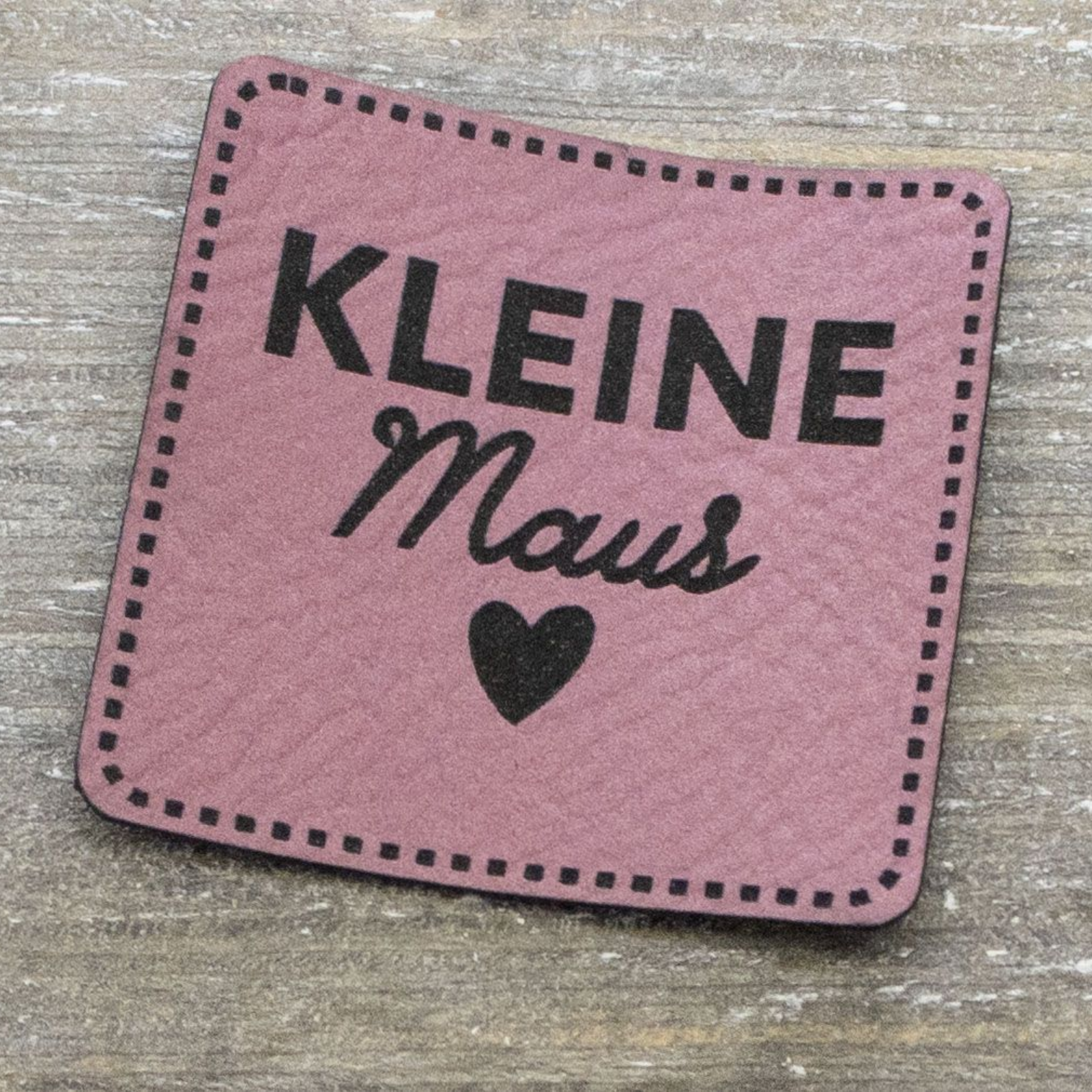 Label Kunstleder KDS - kleine Maus ♥
