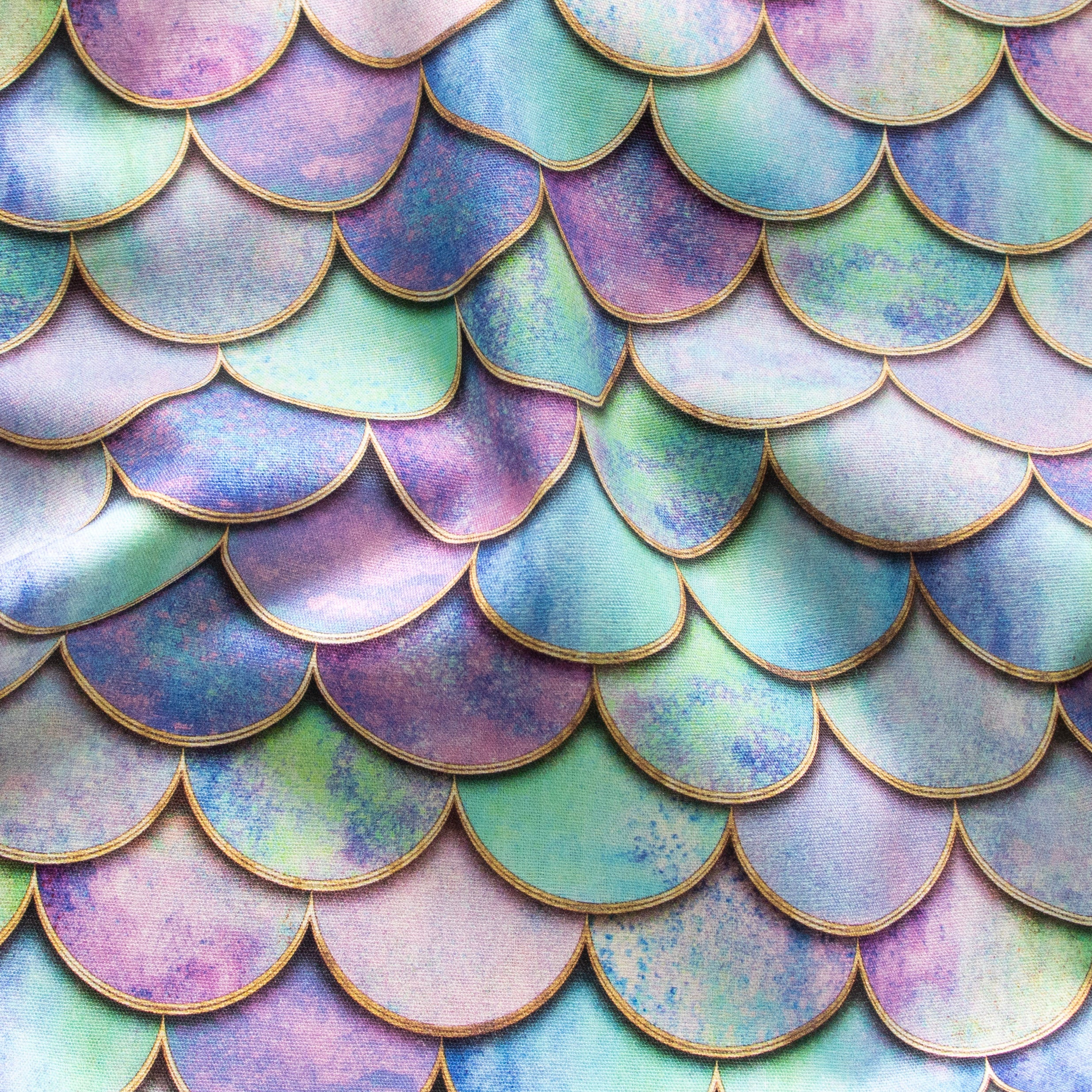 Webware Baumwolle Swafing Mermaid - Meerjungfrau - türkis - pink