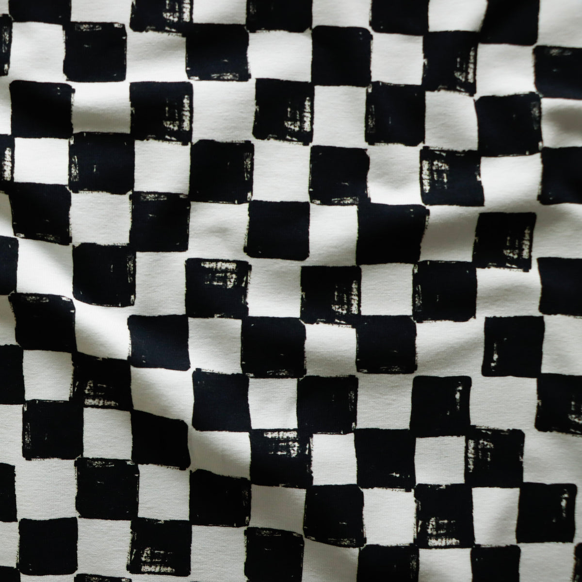 Eigenproduktion Jersey - Reaktivdruck - DackelHerbst Katzengold-Design - Kombistoff - weiß - schwarz