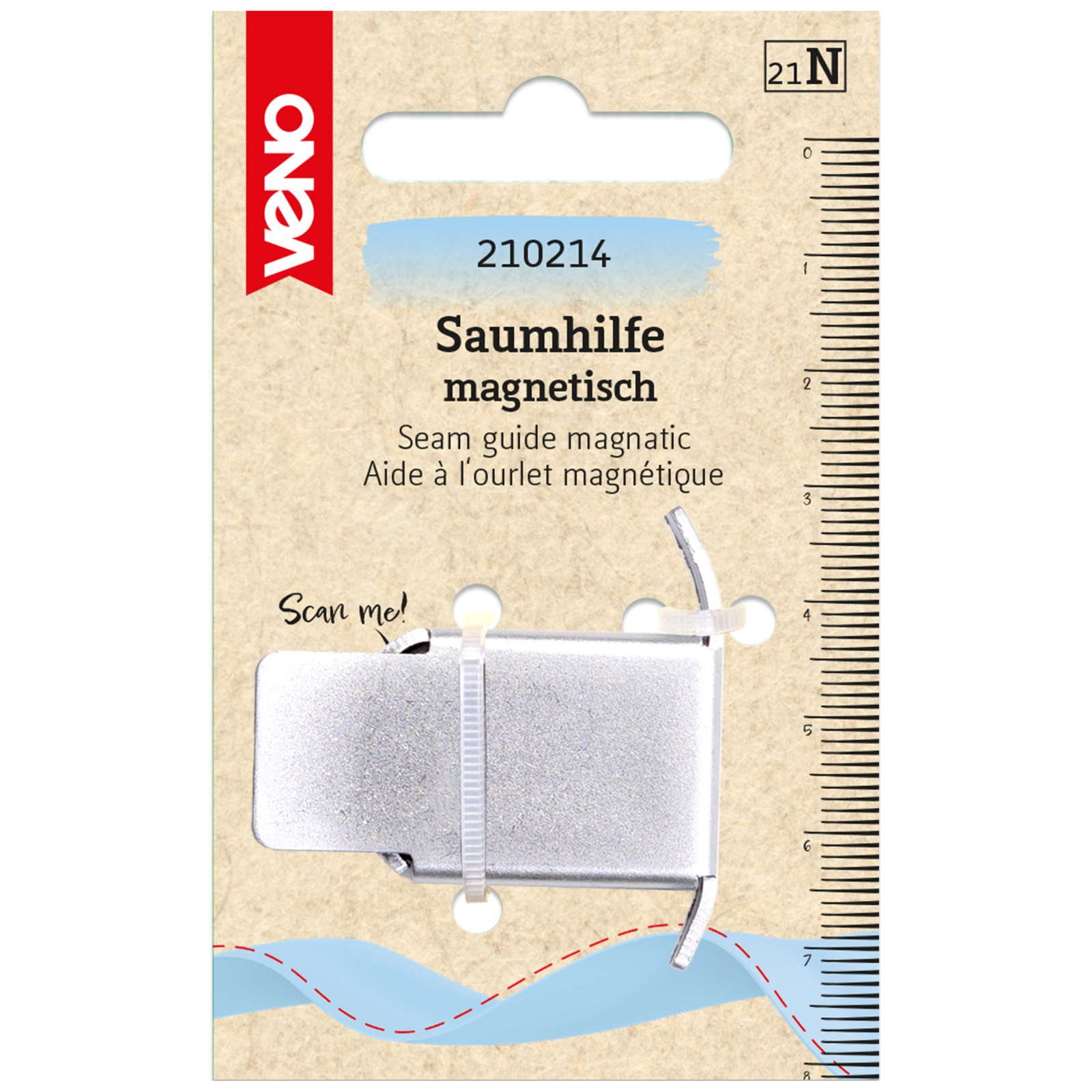 Magnetisch Saumhilfe für Nahtzugaben