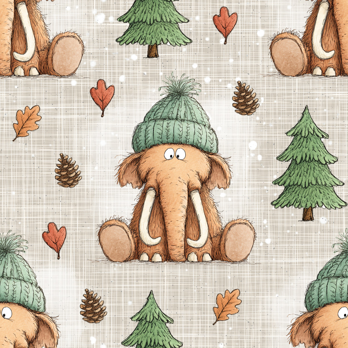 Eigenproduktion French Terry - Mammut - beige