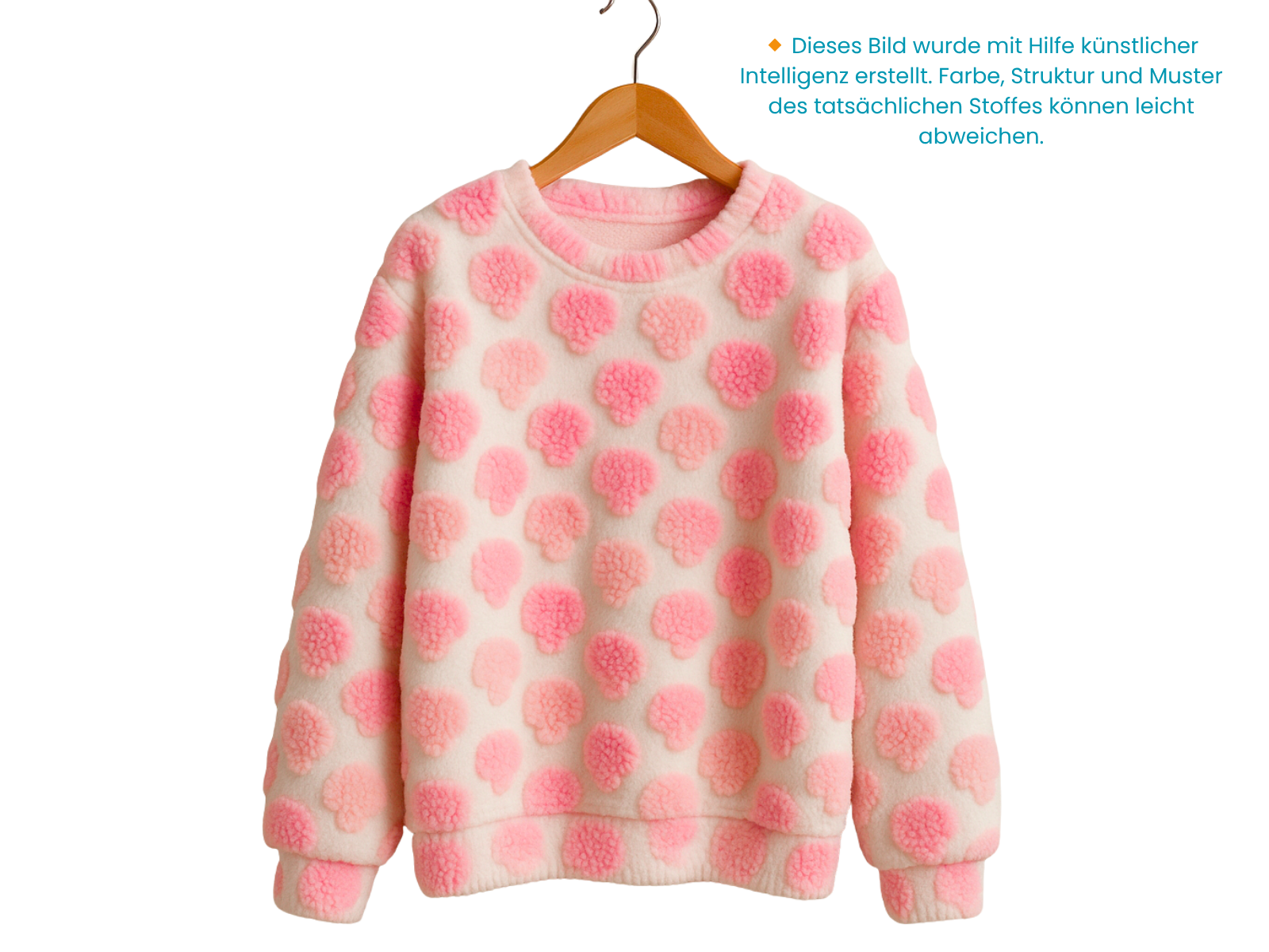 Sherpa Teddy Fleece Stoff mit 3D-Blumenstruktur 🌸 -Jacquard