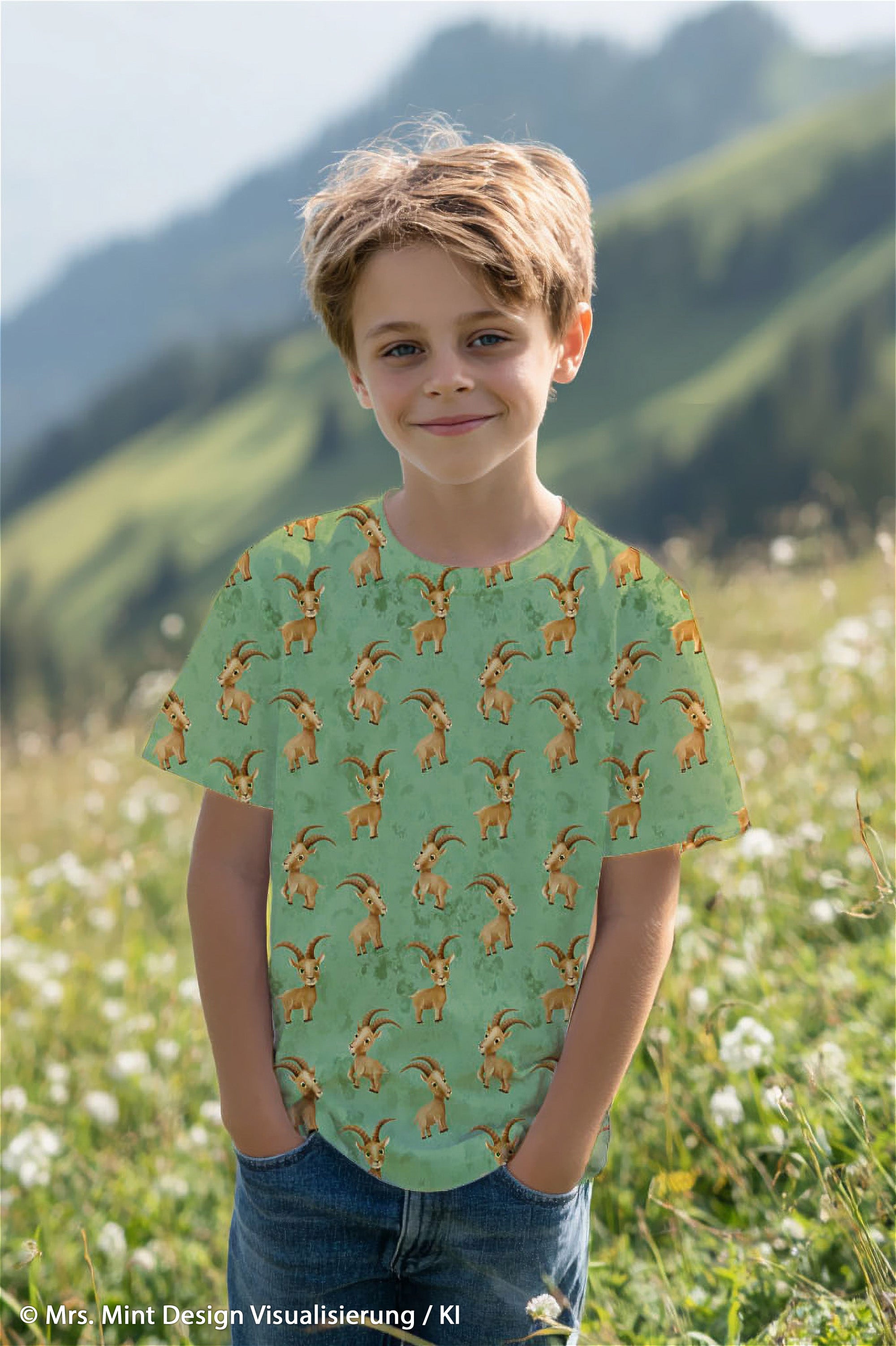 Jersey Swafing Alpenliebe by Mrs Mint Design - Bergziegen