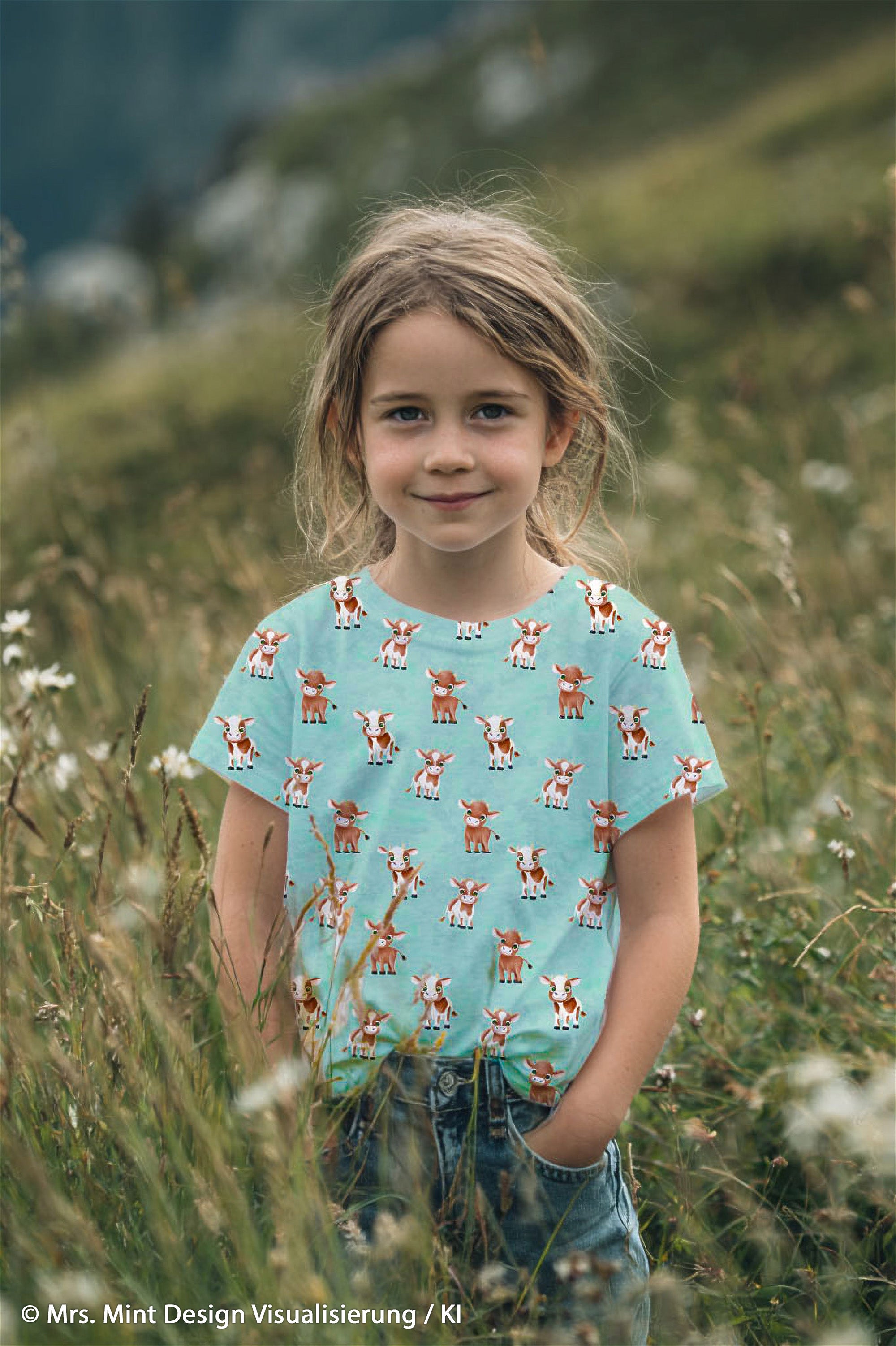Jersey Swafing Alpenliebe by Mrs Mint Design - niedliche Kühe
