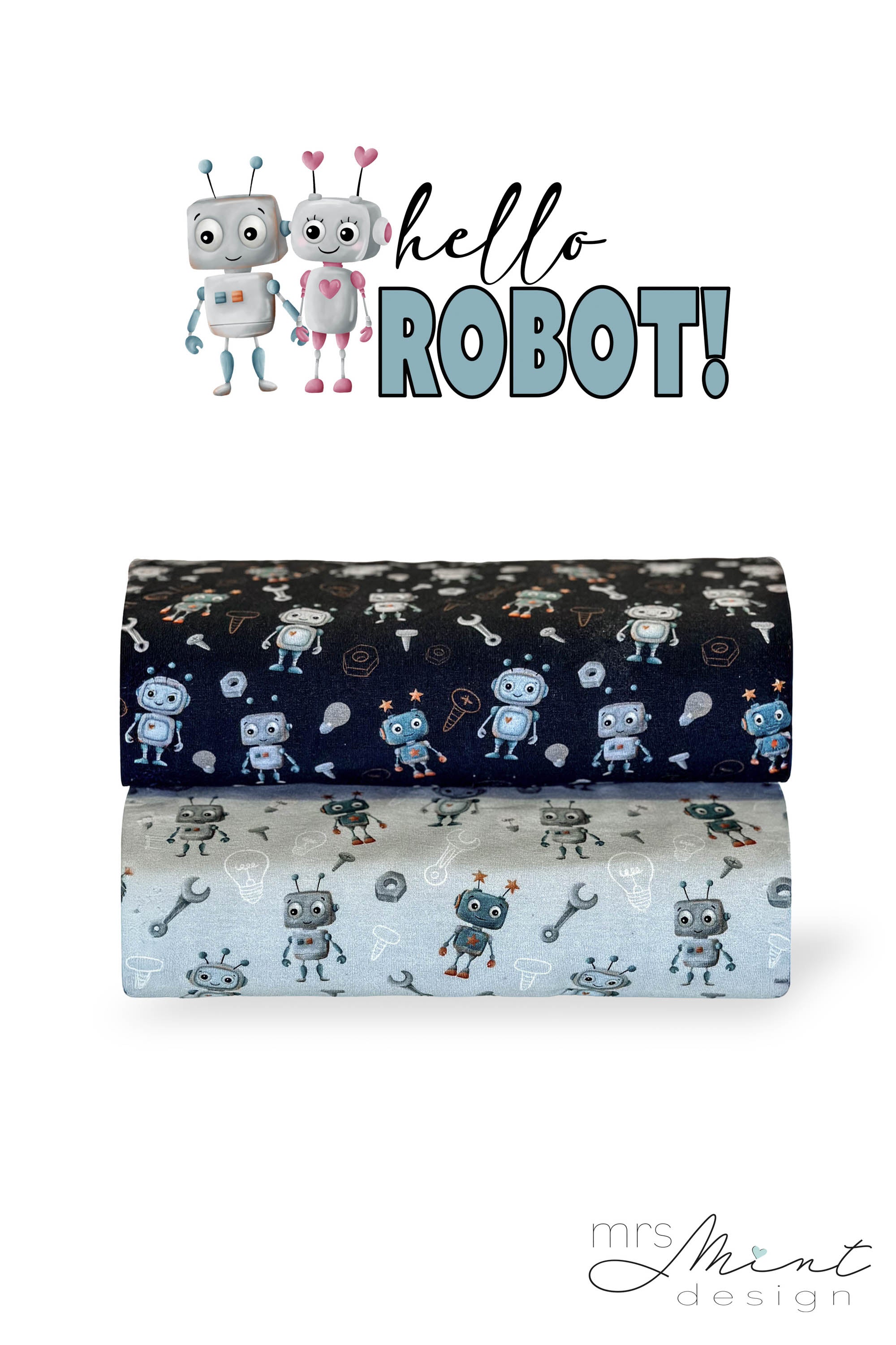 Jersey Baumwolle Swafing - Hello Robot!