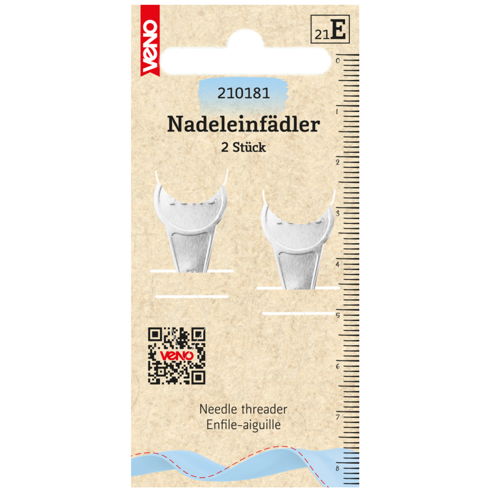 Nadeleinfädler silberfarbig 2 Stück