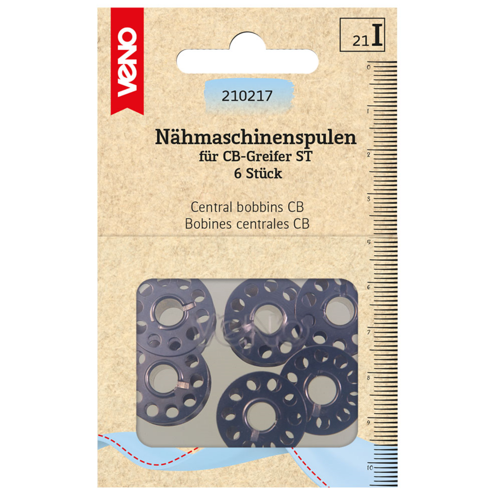 Nähmaschinenspulen für CB-Greifer ST (6x)