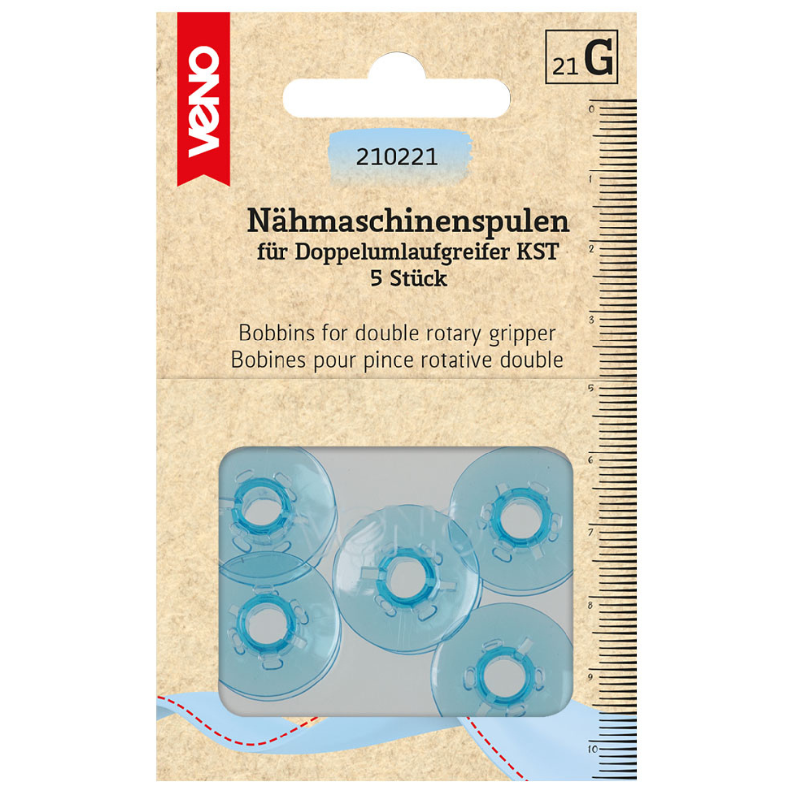 Nähmaschinenspulen für Doppelumlaufgreifer KST (5x)