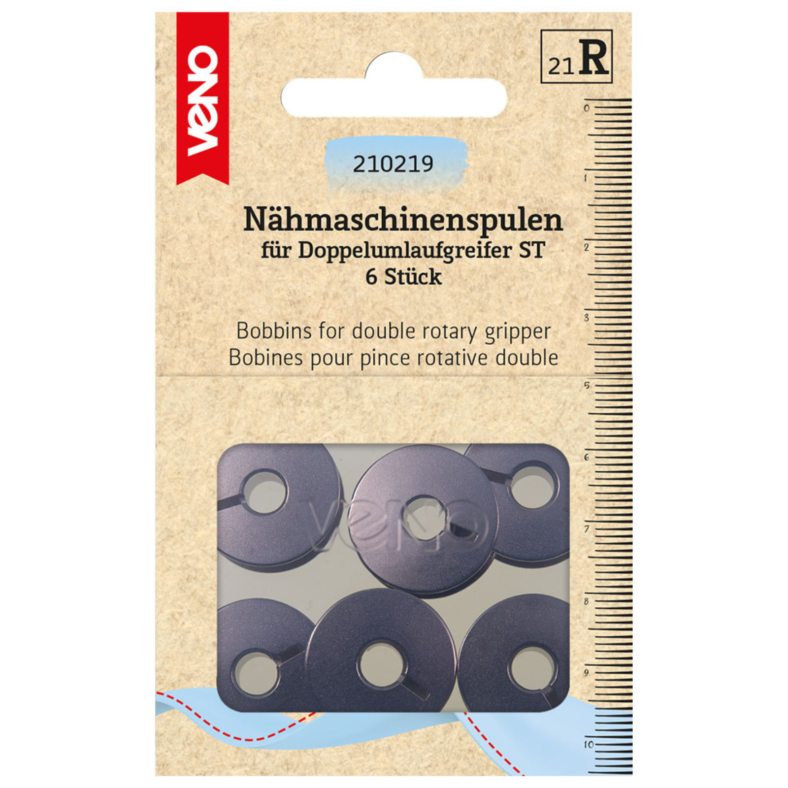 Nähmaschinenspulen für Doppelumlaufgreifer ST (6x)